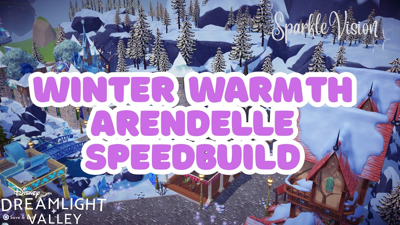 Building Arendelle FAST! ❄️ Winter Warmth Star Path Speedbuild | Dreamlight Valley