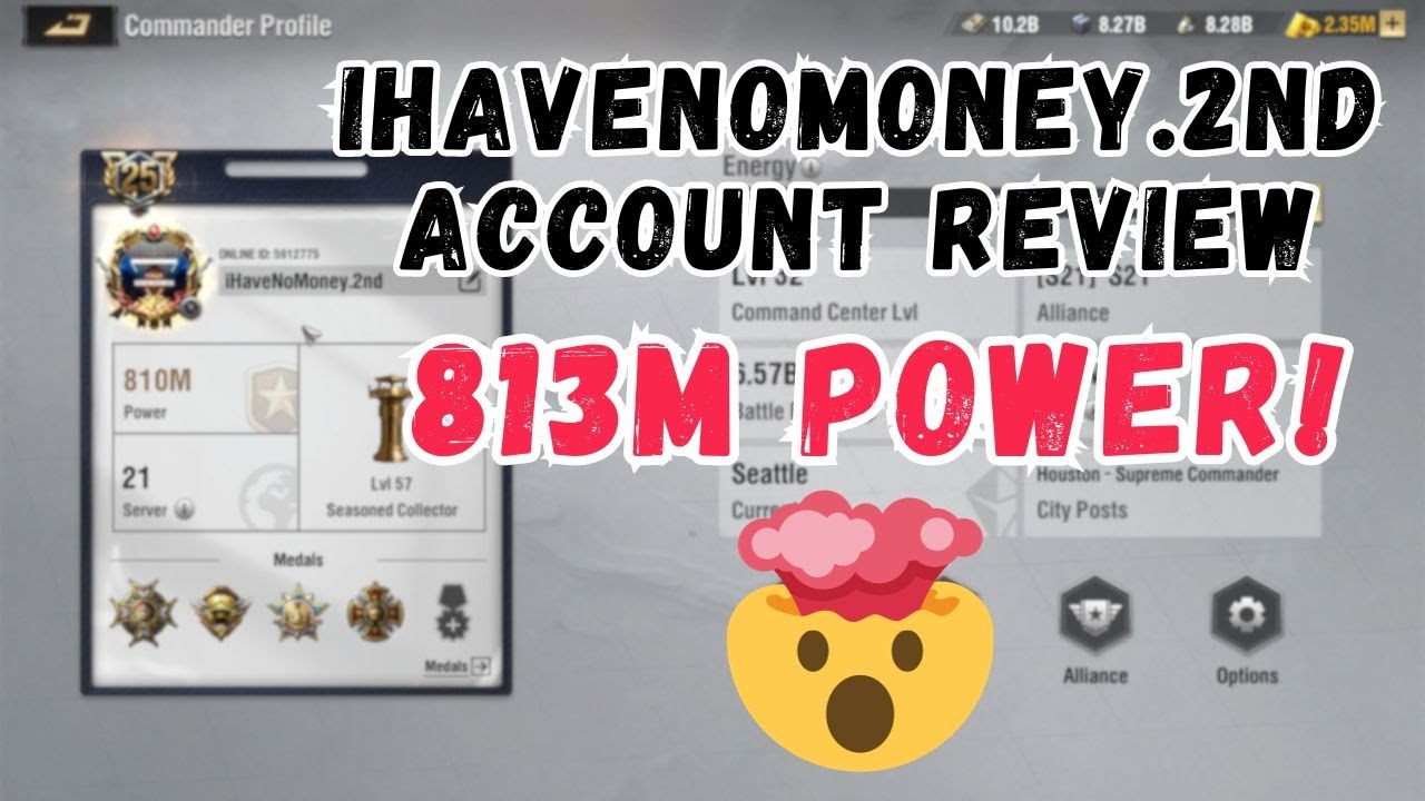 Warpath 9.1 - iHaveNoMoney.2nd account review 813m power base