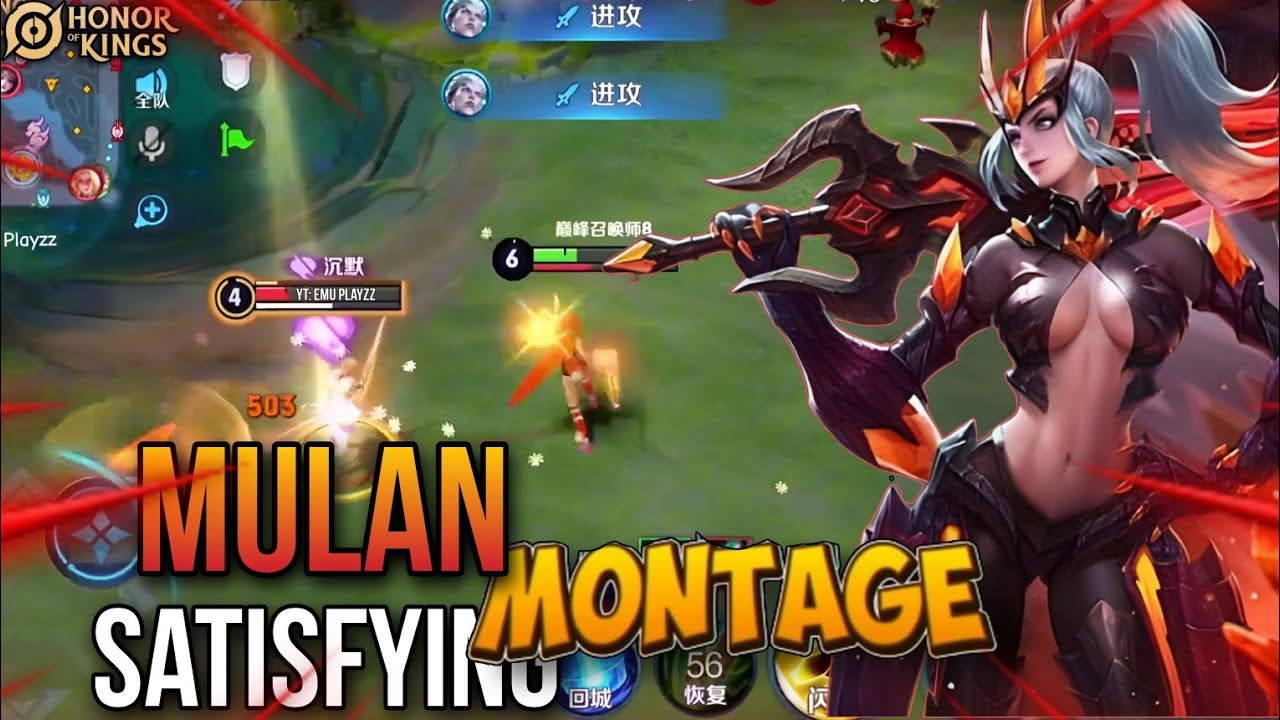 HOK : Mulan Satisfying Montage | Best combos & kills | Honor of Kings