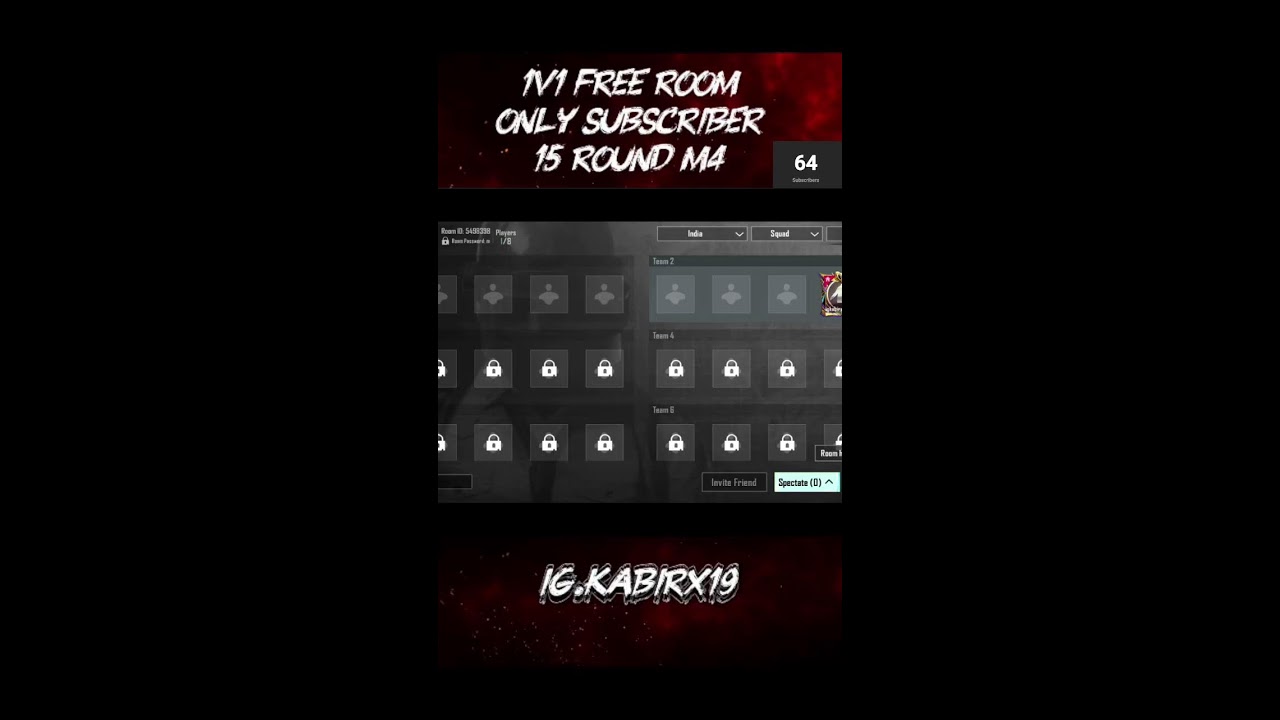 BGMI LIVE FREE ROOM M4 15 ROUNDS