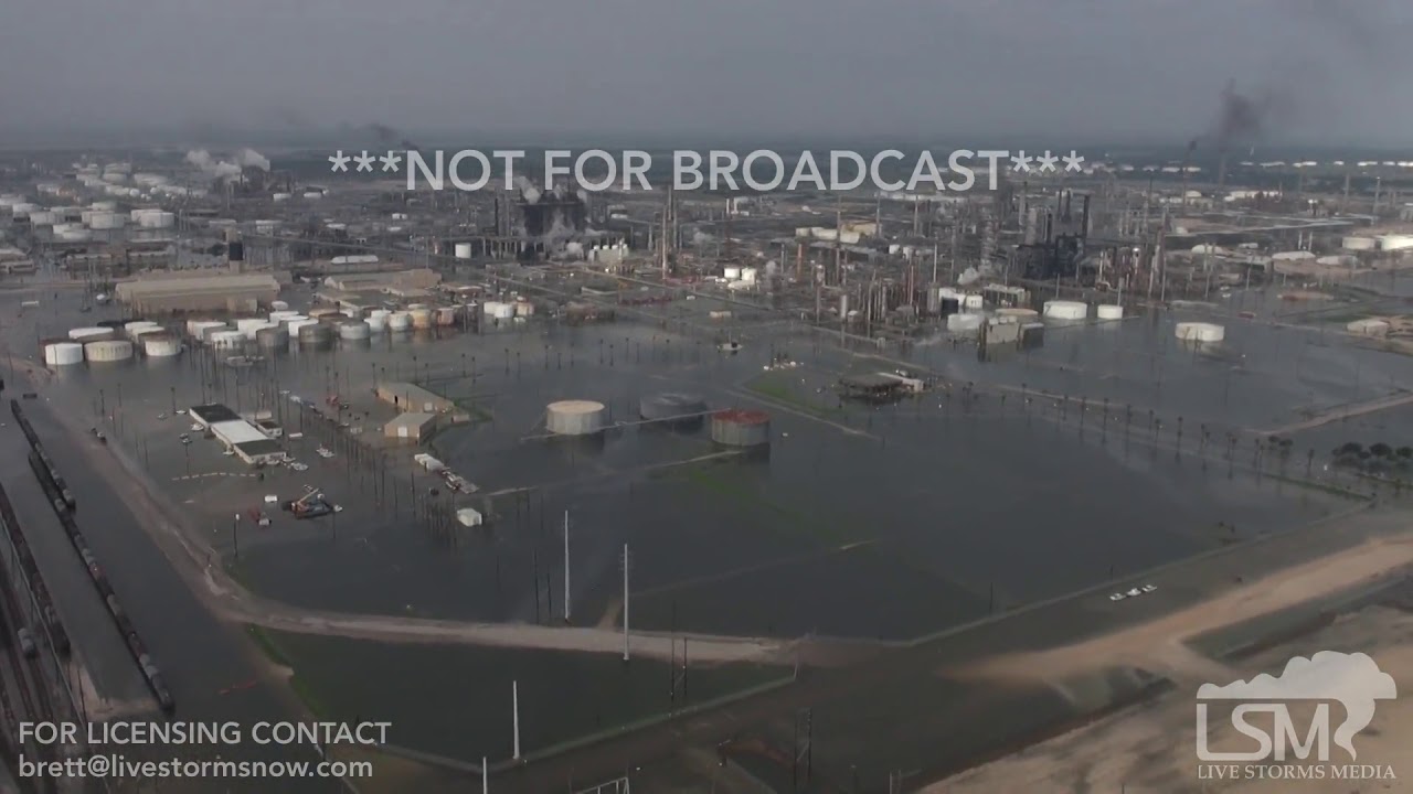 8-31-2017 Flooded Oil Refineries, Port Arthur and Beaumont, Tx