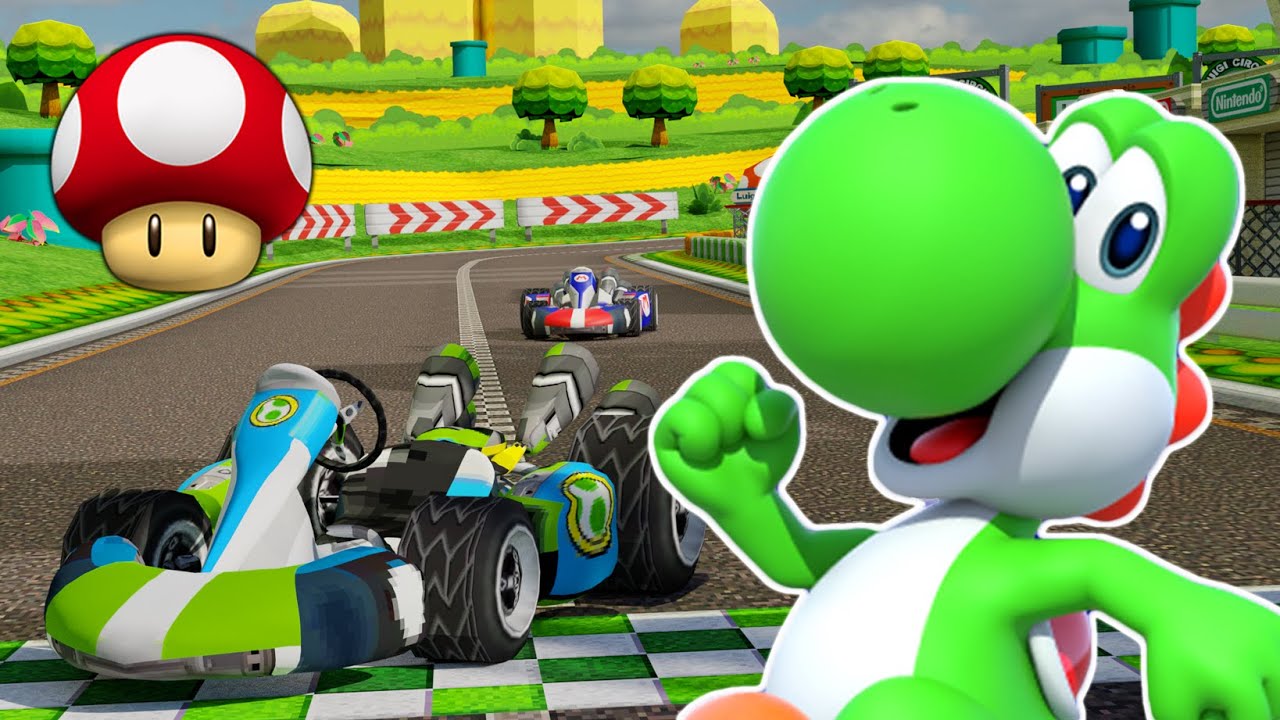 Mario Kart Wii - 150cc Grand Prix Mushroom Cup Gameplay (Yoshi gameplay) in 2021