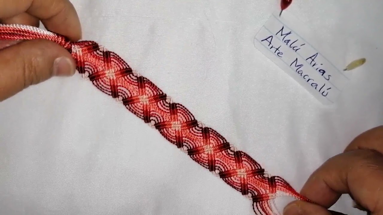 Tutorial   Pulsera Rombos en Macrame