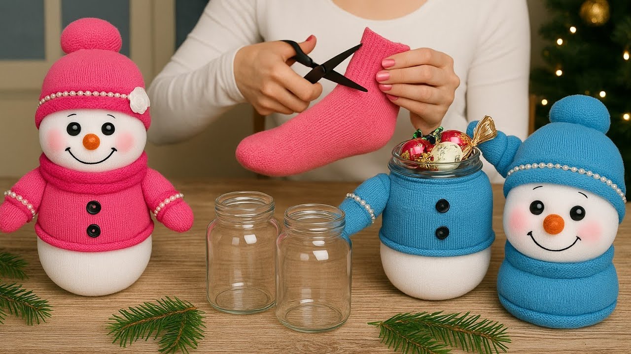 😍Снеговик-сюрприз/🍬Лечим снеговика из стеклянной банки☃️