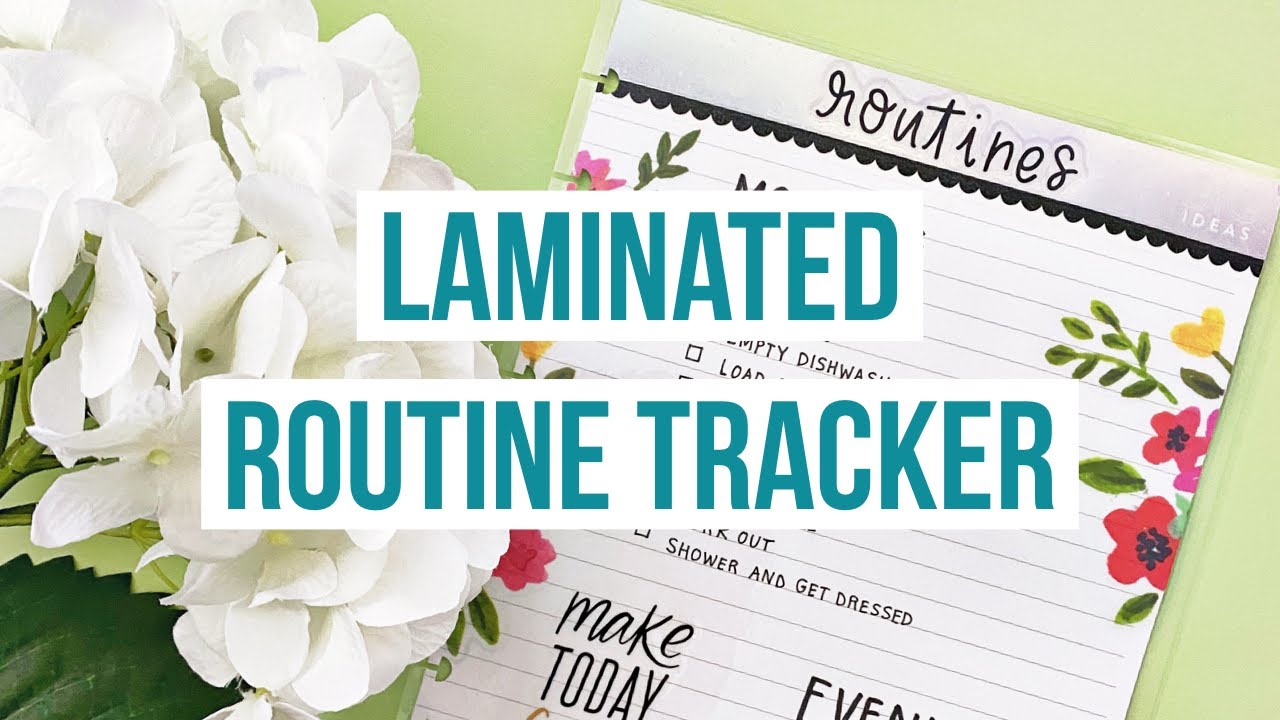 Morning and Evening Routines - Laminated Tracker for my Planner! // The Happy Planner