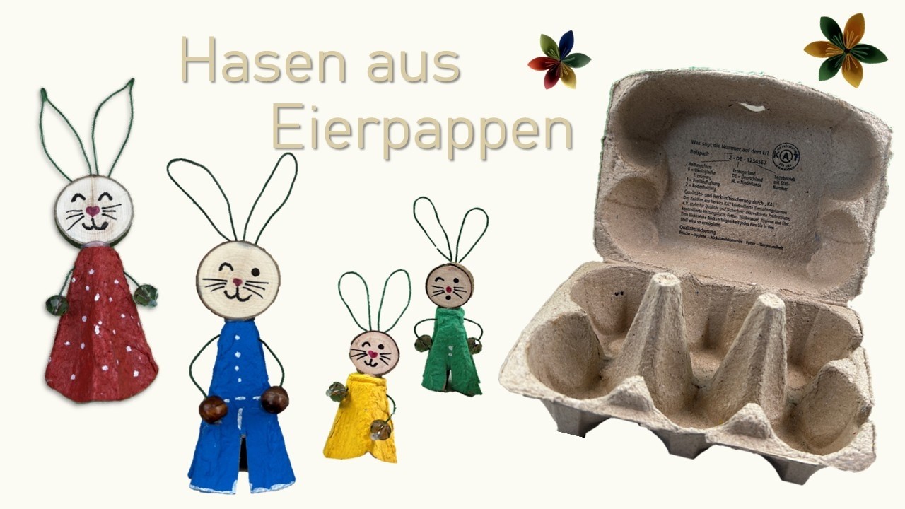 Hasen aus Eierpappen