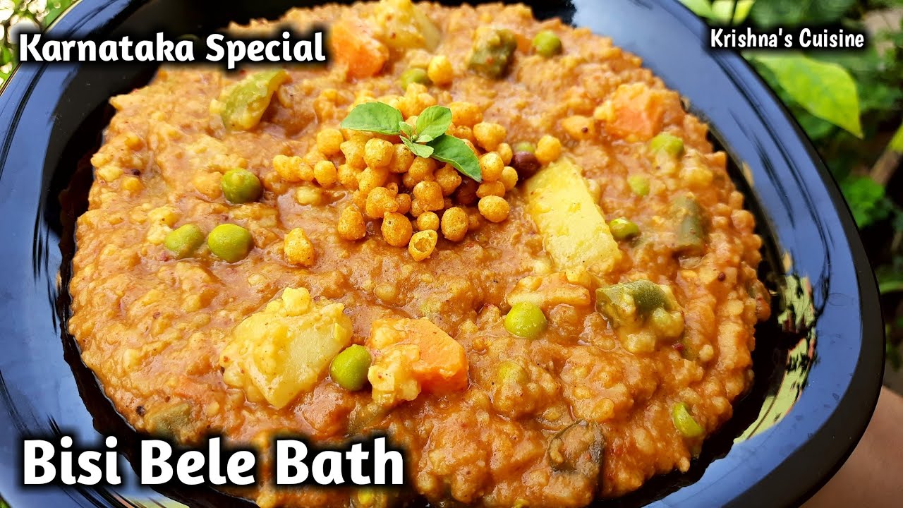 Bisibele Bath | Sambar Sadam | Bisibele Bath Recipe | Iskcon Prasad | Krishna's Cuisine #sambar_rice