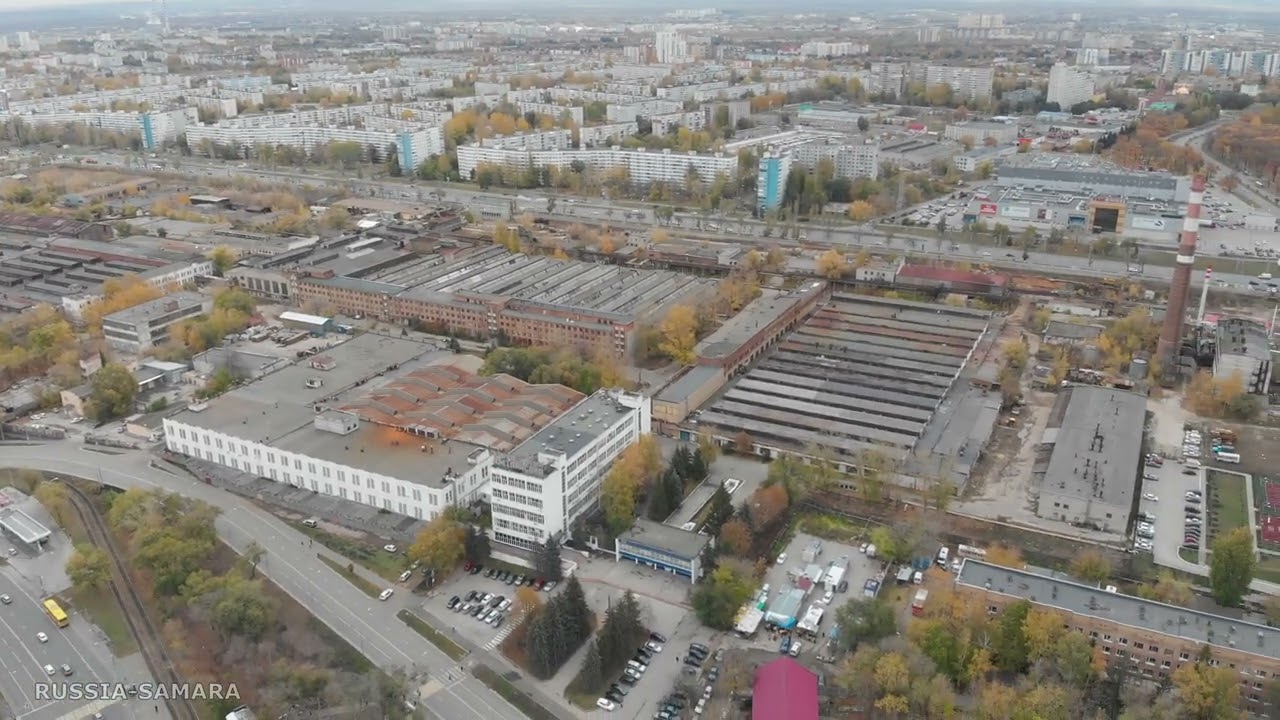 Завод Тарасова с высоты птичьего полёта / Промышленный район / город Самара / Russia