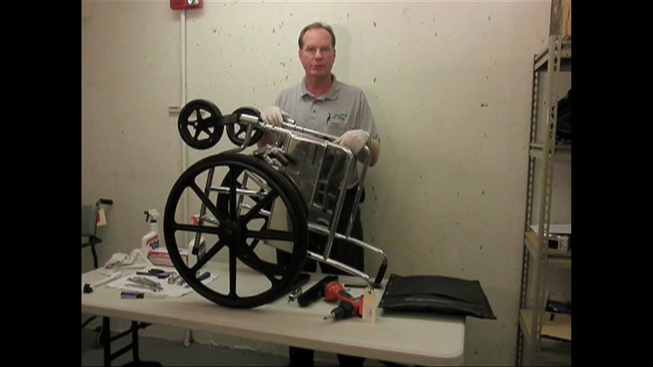 Sanitizing and Repairing a Manual Wheelchair