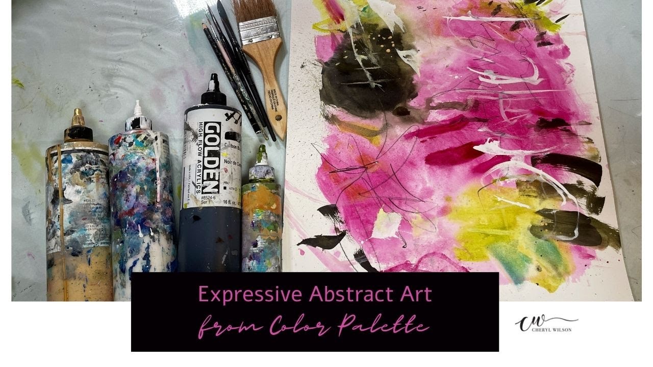 Expressive Abstract Art: Easy Steps from Created Palette to Beautiful Art  - Painting Tutorial