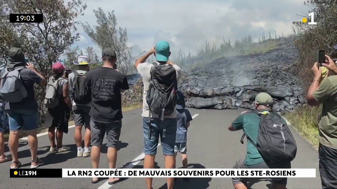 A Sainte-Rose, la traversée de la coulée de lave attire les curieux et inquiète les riverains.