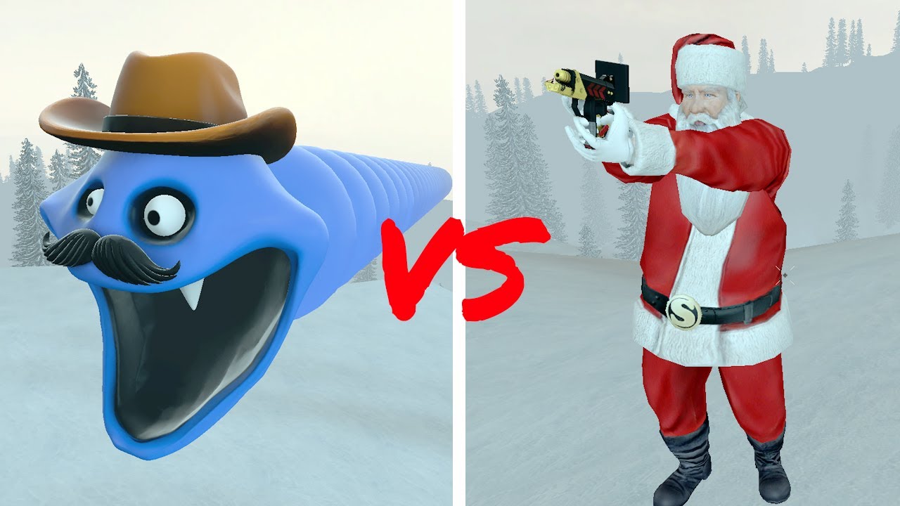 SANTA GETS CHASED BY THE CREEPIEST WORM EVER | part 1 😱