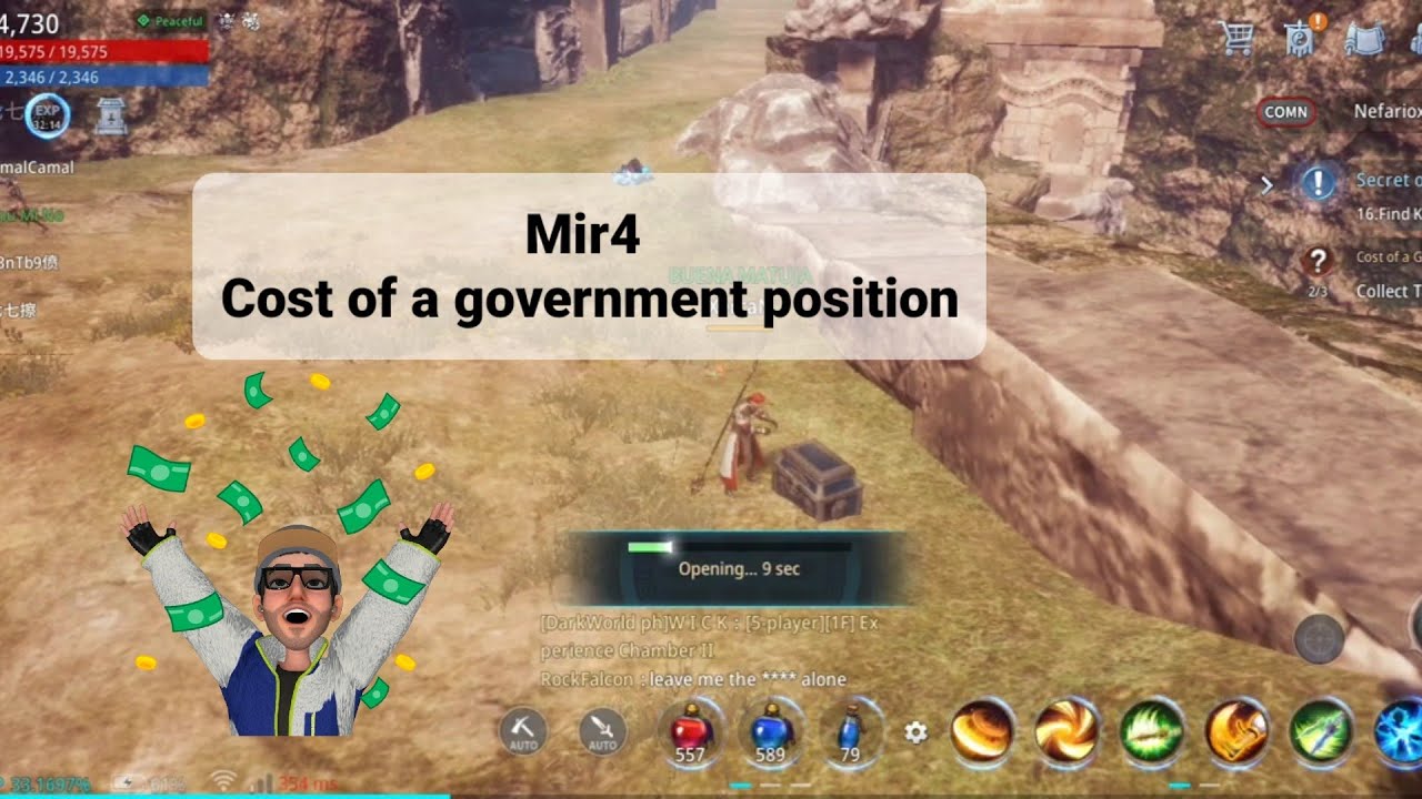 Cost of a Government position collect treasure chest mir4 mission