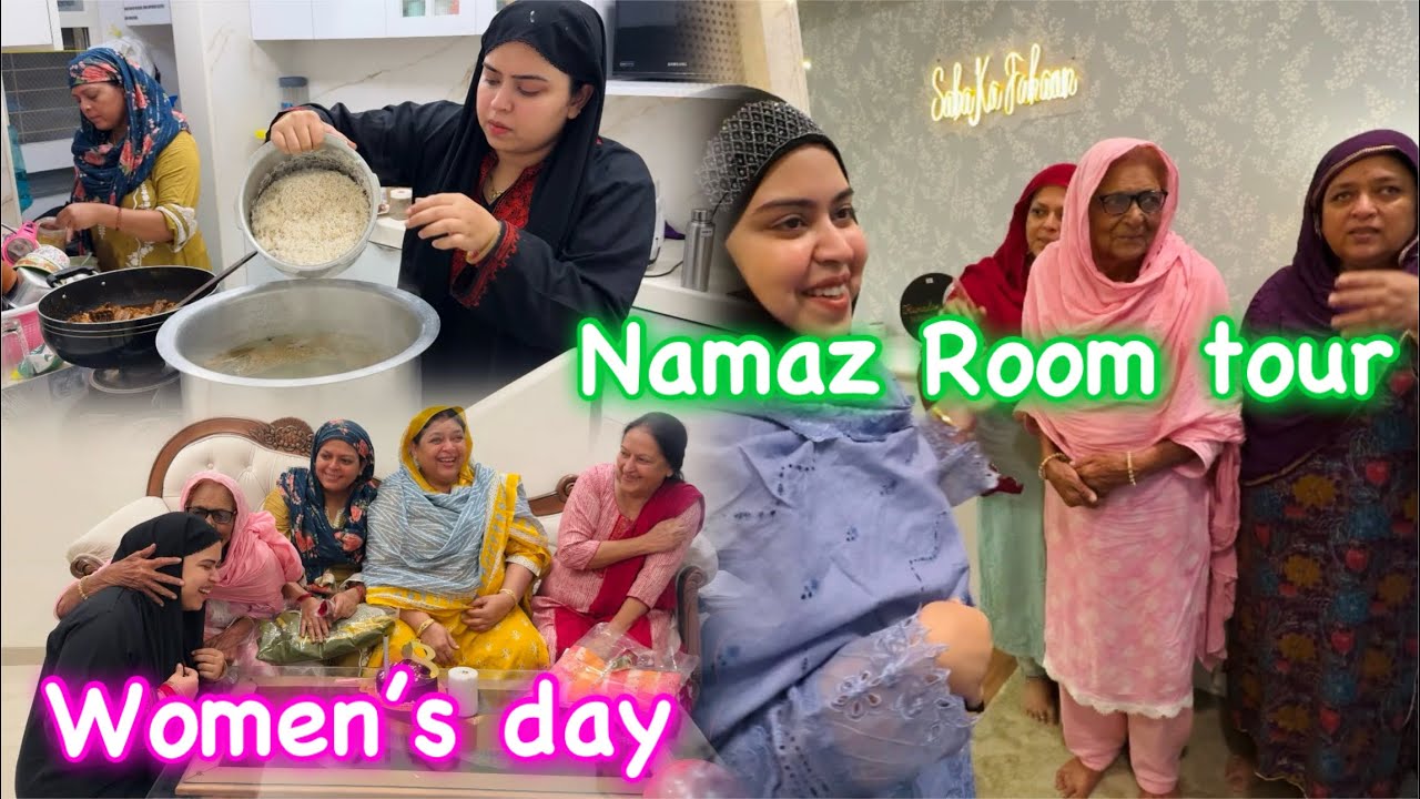 Our 2 in 1 Room Tour | NAMAZ Room Ready ho Gaya ❤️ | women’s day celebration | vlog
