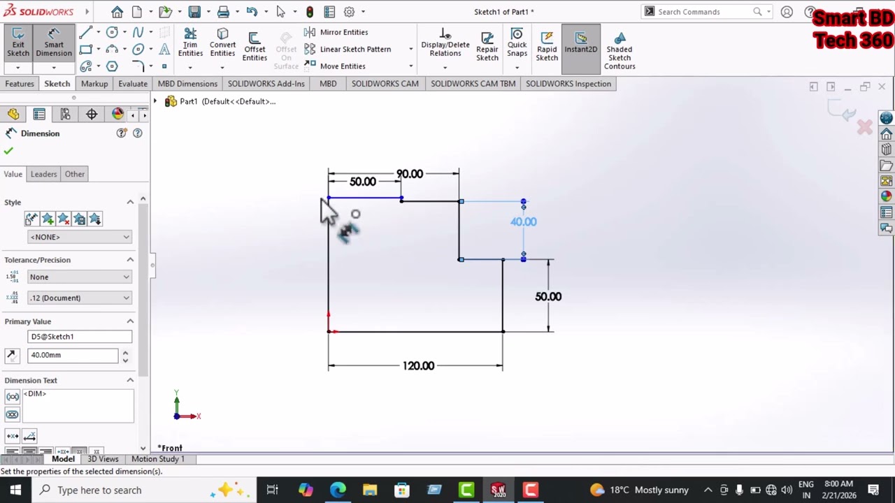 SolidWorks Tutorial for beginners Practice-6