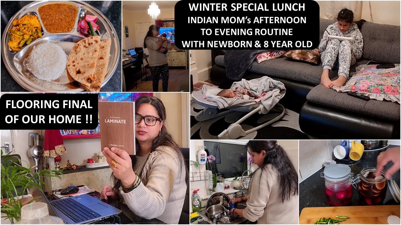 Flooring Final | Cooked Yummy Winter Lunch In 30 mins | Indian Mom's Afternoon to Evening Routine