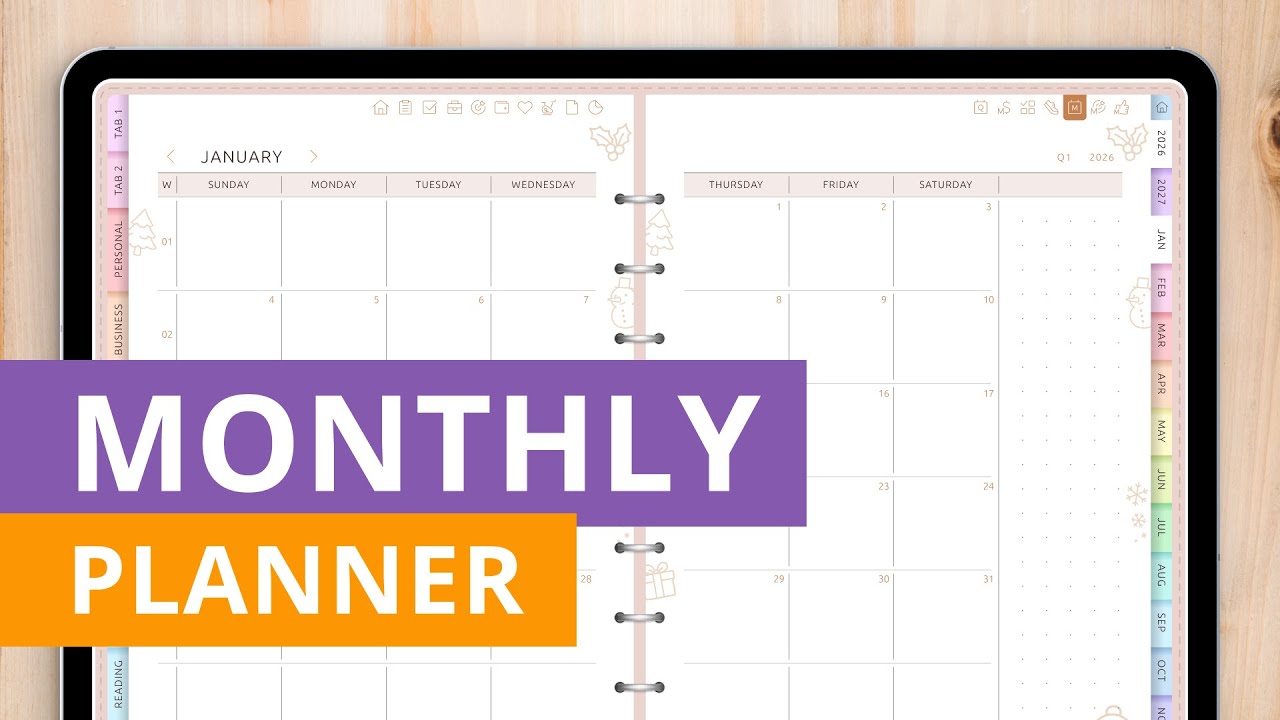 Monthly Digital Planner 2025 | Calendars, Goals & Budgets on iPad & Android