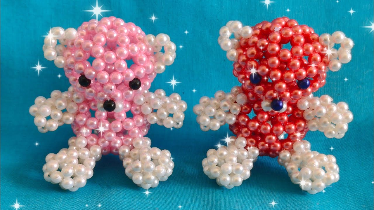 Как сделать плюшевого мишку из бисера 🧸 Часть 2 | Урок по изготовлению объемного плюшевого мишки ...