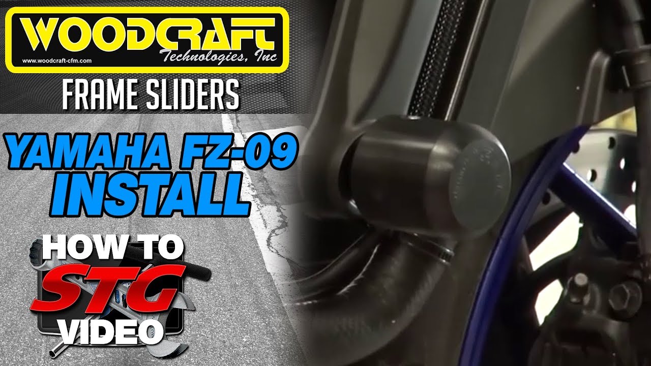 How to Install Woodcraft Frame Sliders on Yamaha FZ-09 by Sportbiketrackgear.com