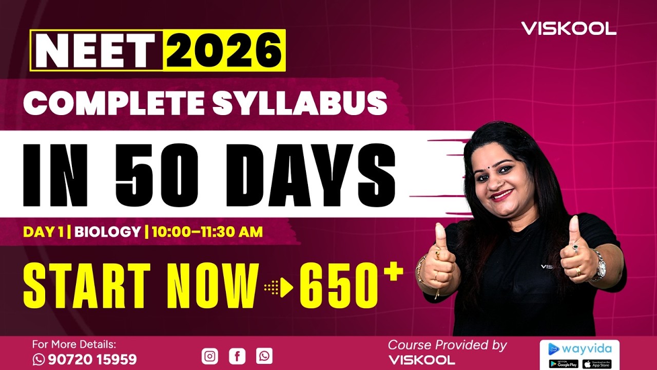 The living world | Day 1 - 50 Day NEET Crash Course | Biology NEET 2026
