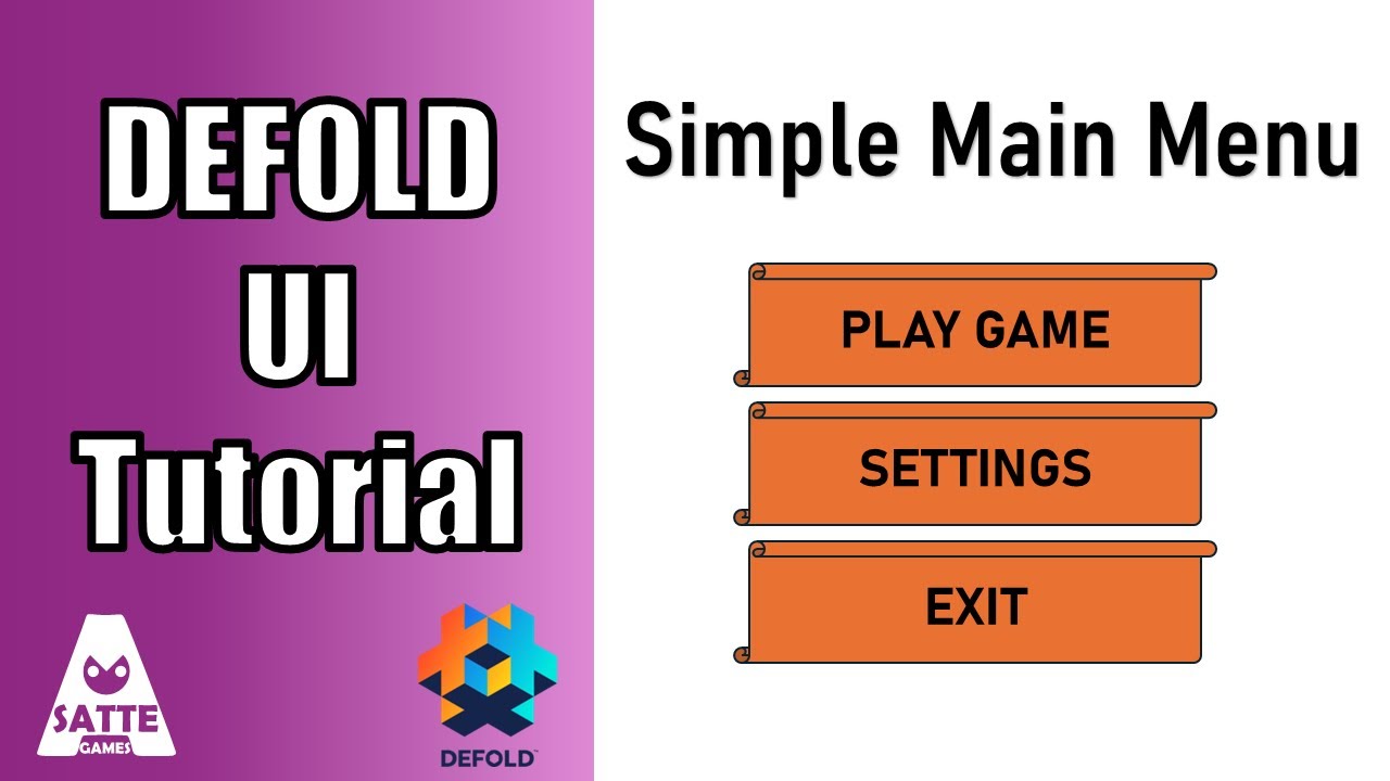 Simple Main Menu with Defold -  Defold Tutorial