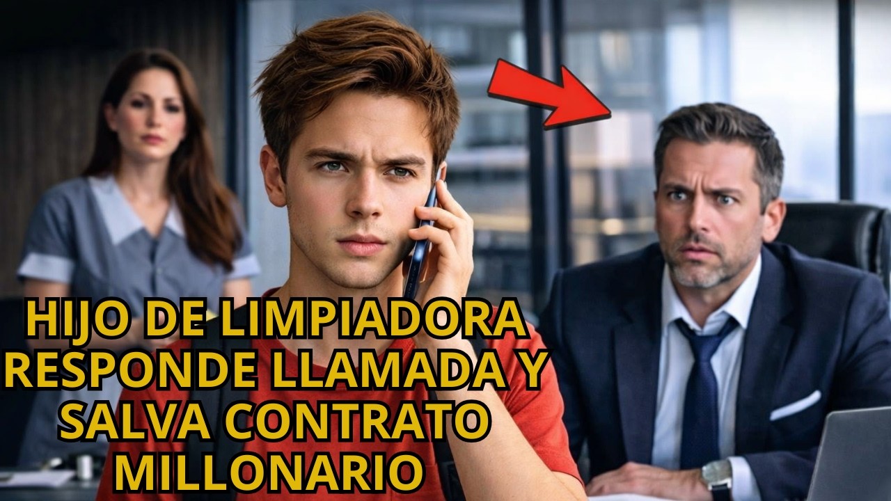 😲EL HIJO DE LA MUJER DE LIMPIEZA RESPONDE LA LLAMADA SALVÓ MILLONES AL CEO😲contesta😲mayor contrato