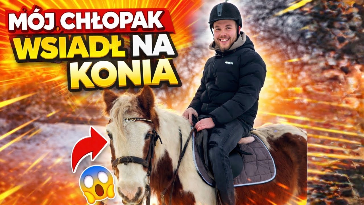 MÓJ CHŁOPAK WSIADŁ NA KONIA… I TEGO SIĘ NIE SPODZIEWAŁAM 😱🐴 #Vlog 