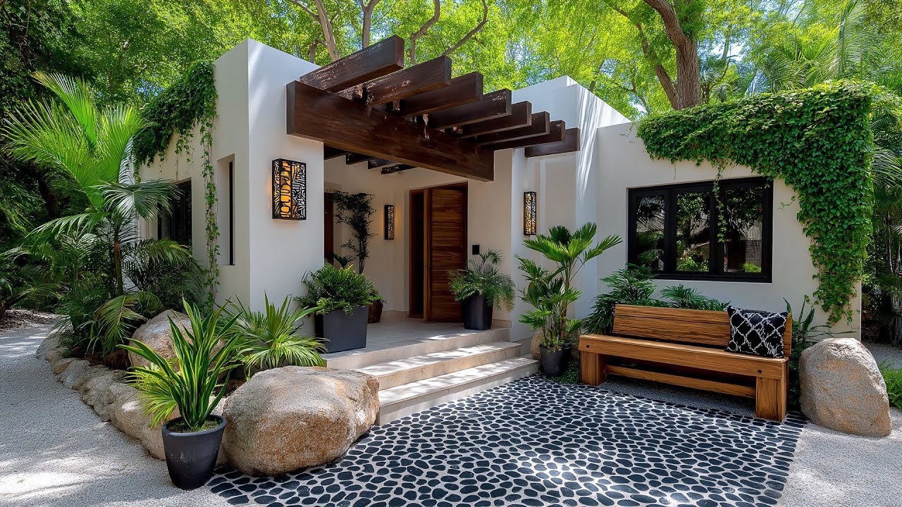 Modern Tiny Patio Transformation | Hacienda Style Pergola & Garden Seating