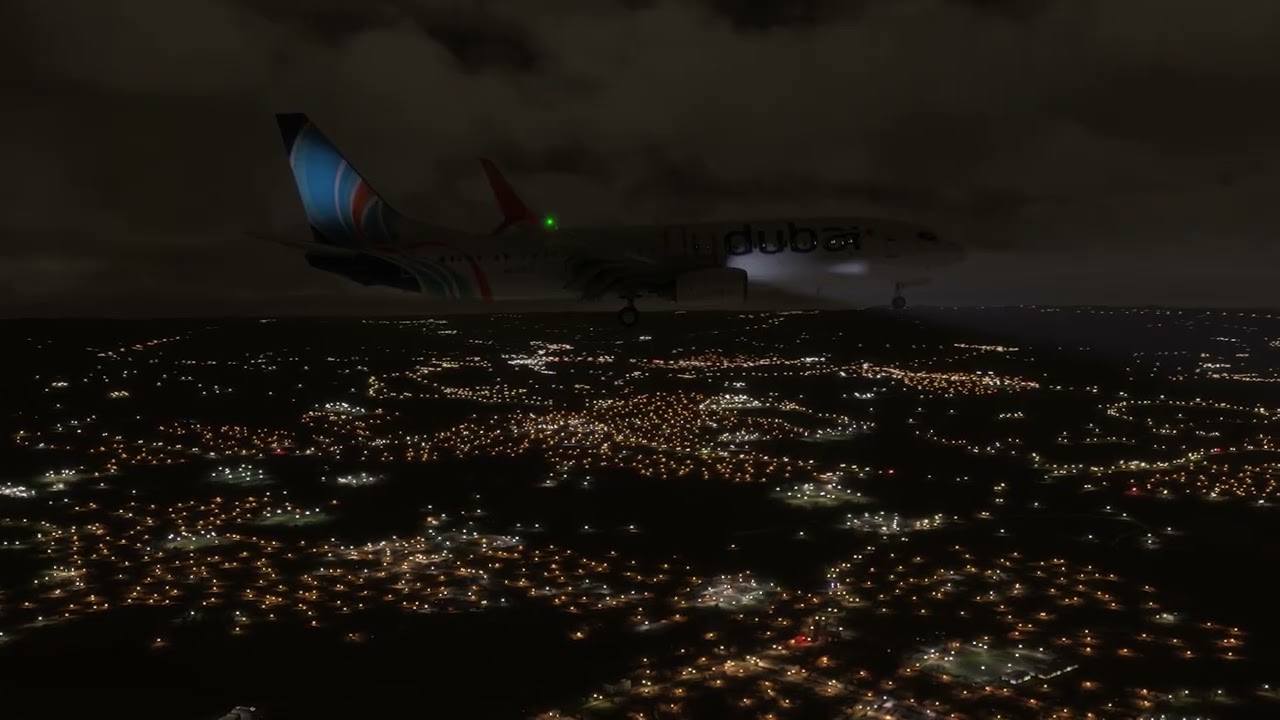 Flydubai B738 Landing in Manchester (EGCC)