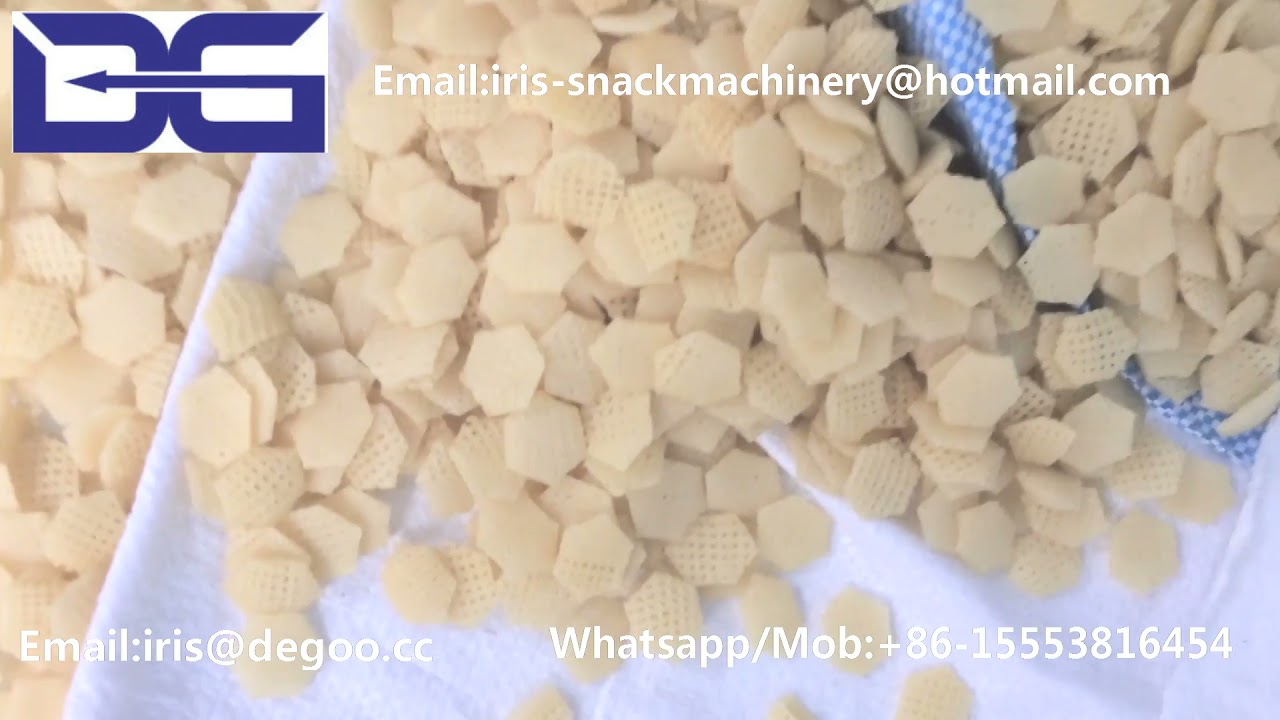 Twin Screw extruder double layer 3d snack pellet production line /Extruded fryums process extrusion