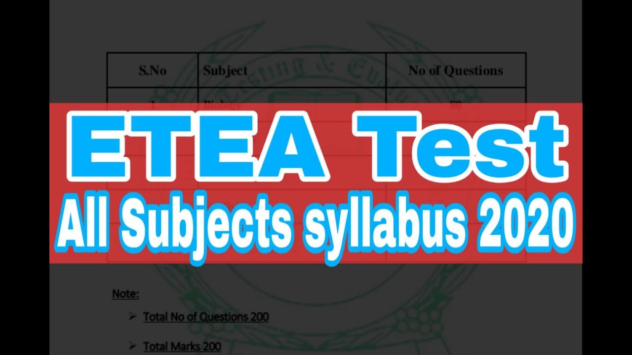 ETEA Syllabus
