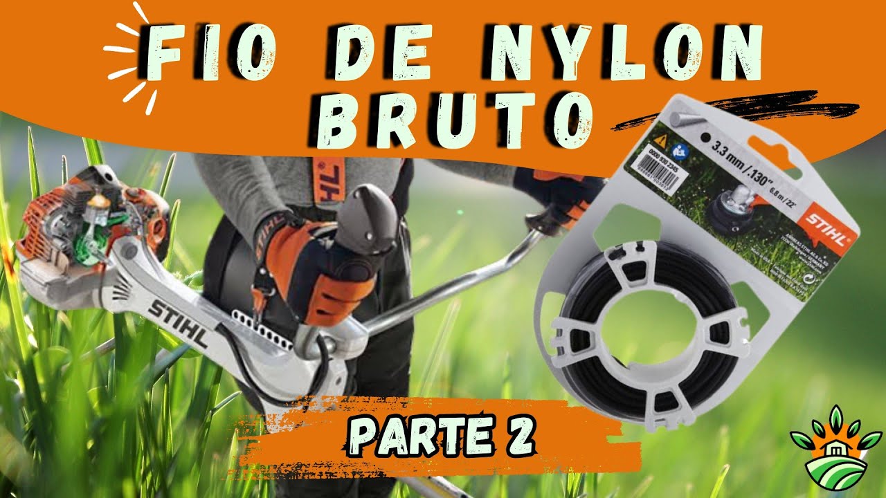 ROÇADEIRA, testando o fio de NYLON quadrado de 3.3mm.