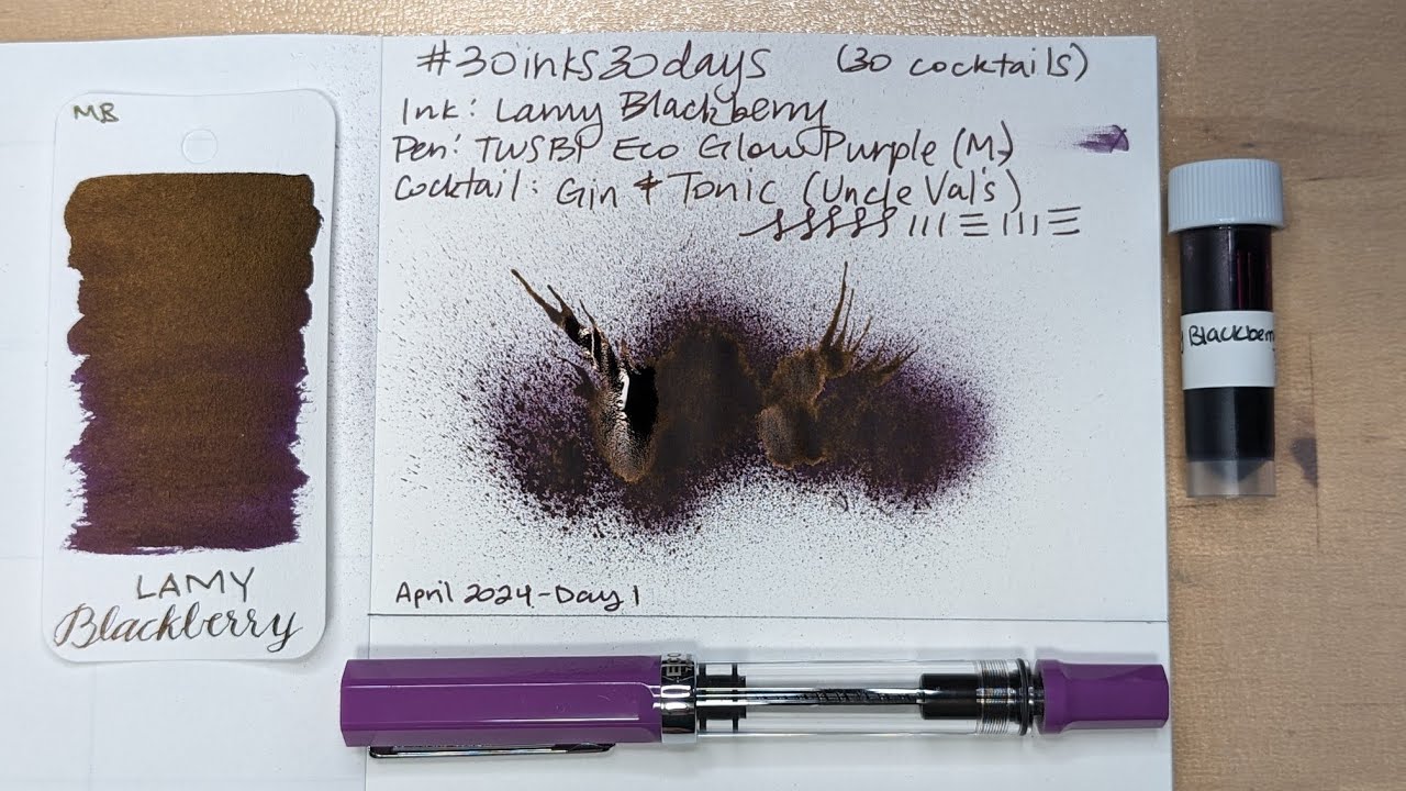 #30inks30days April 2024, Day 1 - Lamy Blackberry