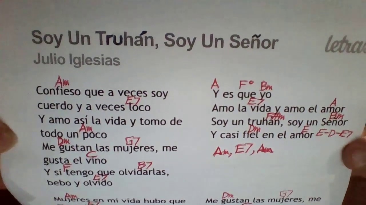 SOY UN TRUHÁN SOY UN SEÑOR  Julio Iglesias  COVER