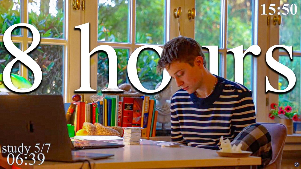 LIVE | 8-HOUR study with me 📚⛈️ rain sounds & pomodoro timer 60 & 10