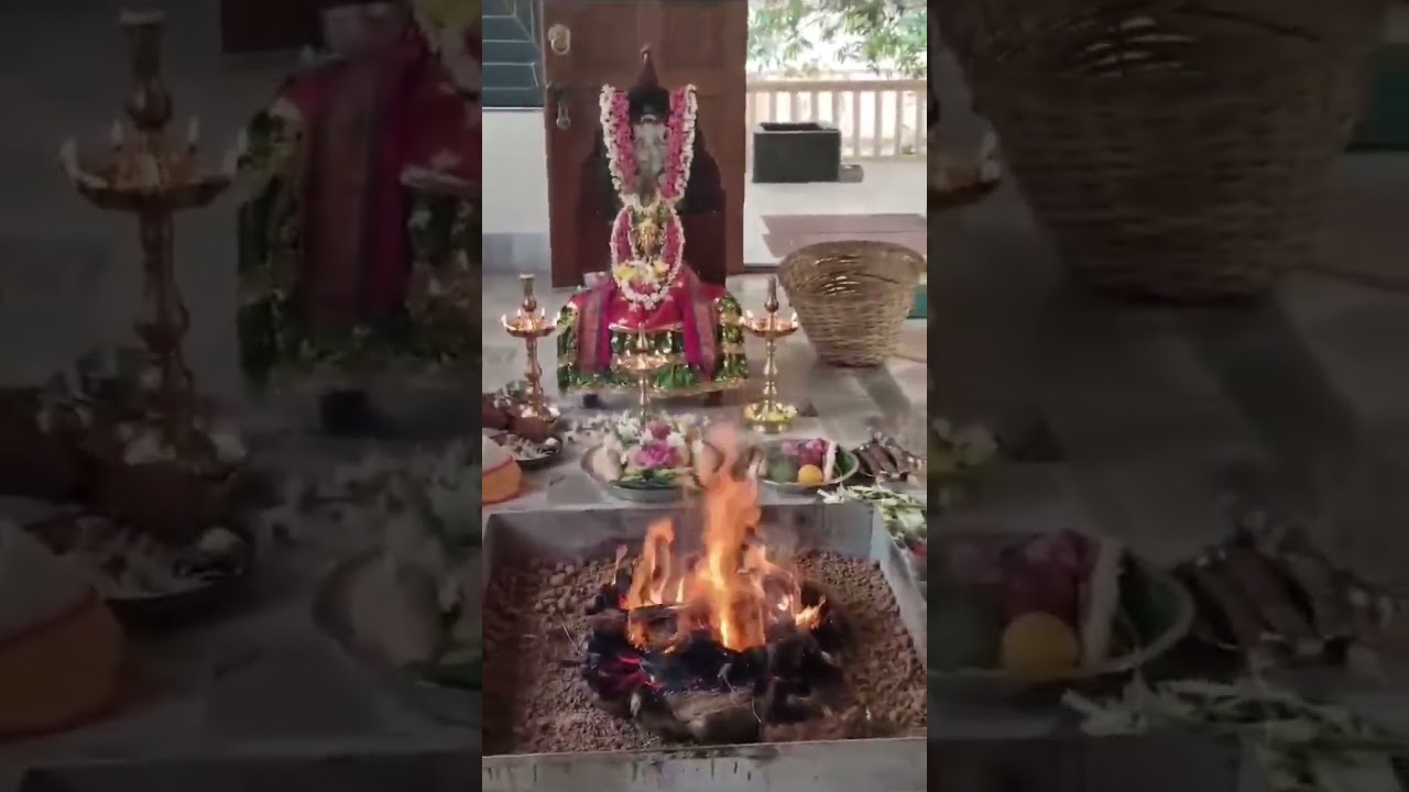 Mahaganapathi havanam at Ambalamedu kuladevata Mandir in connection with pratishta Vardhanthi ||