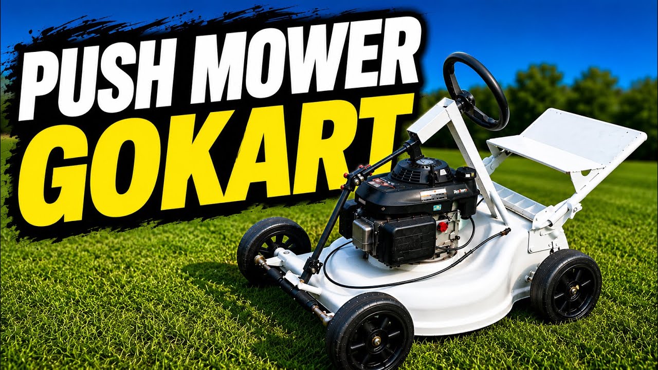 Dad/Daughter Build the ULTIMATE Pushmower Gokart!