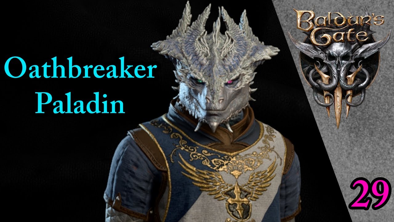 Baldur's Gate 3: Killiax The Silver Dragonborn Oathbreaker Paladin