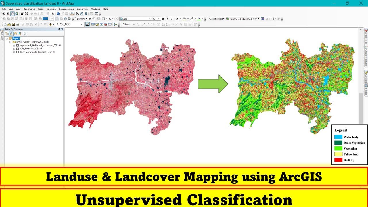 Неконтролируемая классификация | Картографирование LULC в ArcGIS