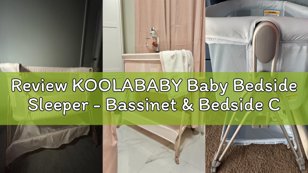 Review KOOLABABY Baby Bedside Sleeper - Bassinet & Bedside Crib with Height Adjustment & Wheels - Ca