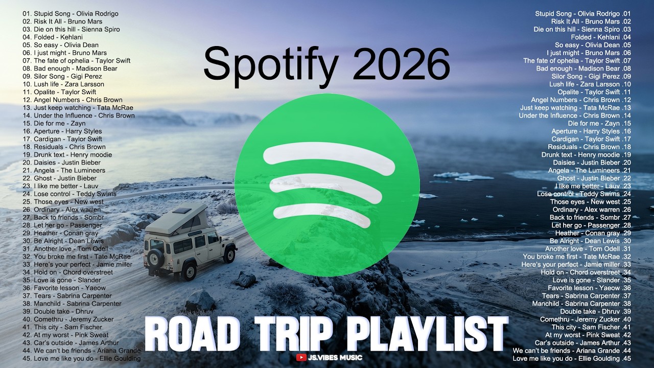 🎧Top 100 Trending Music Spotify 2026 || Road Trip English Songs Playlist -- Viral Tiktok Songs 2026