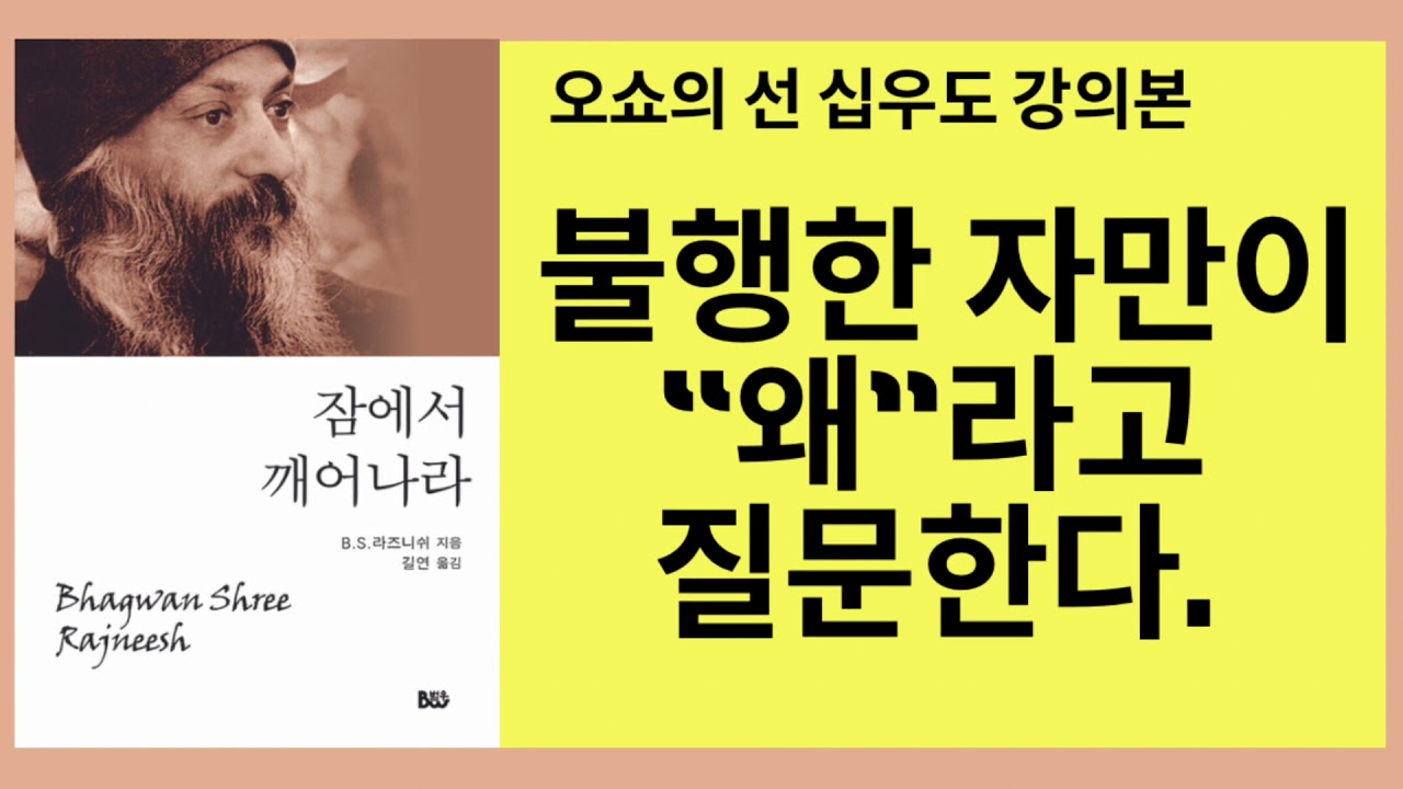 잠에서 깨어나라(오쇼)- 그대가 여기 있는 이유와 목적을 알기 위해 누굴 찾아가거나 경전을 볼 필요가 없다. 다만 내면의 정적속으로 들어갈 때 답은 나타난다.