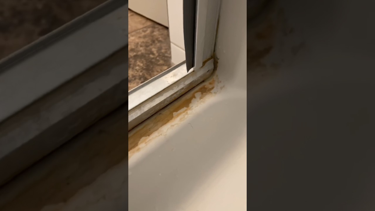 Cleaning a Shower Track with just Vinegar!