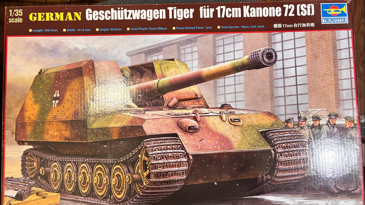 Trumpeter’s 1:35 Scale Geschützwagen Tiger für 17cm Kanone 72 (Sf) Review