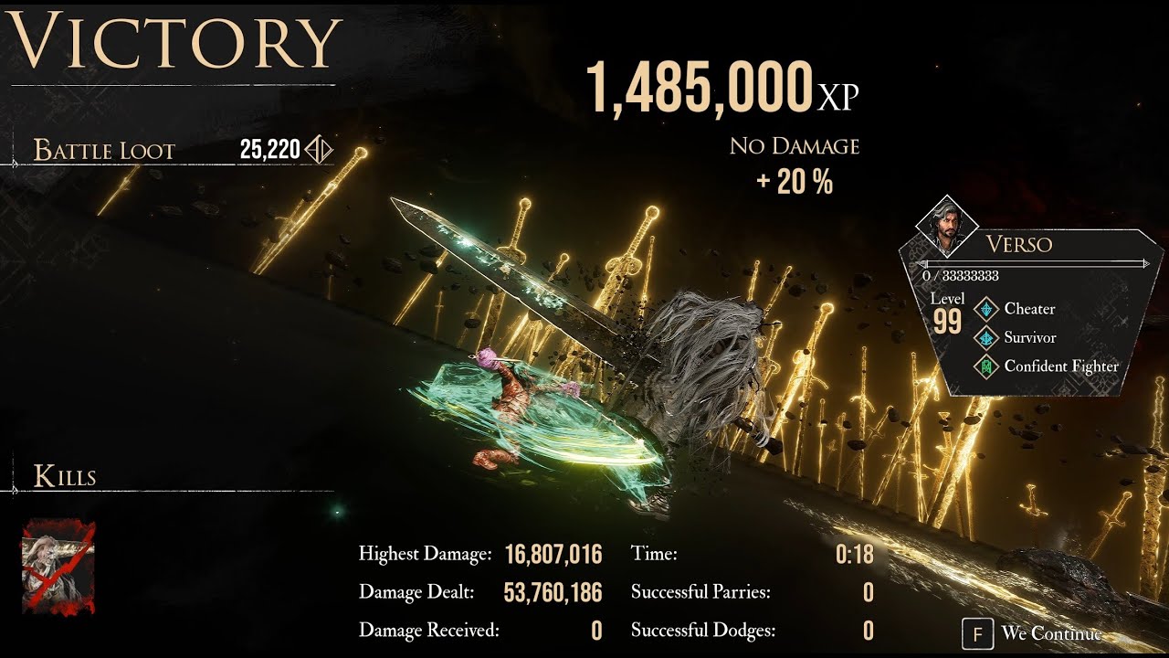 Easy Simon One-shot with Verso (250 Lumina) - Renoir's Drafts - Clair Obscur: Expedition 33
