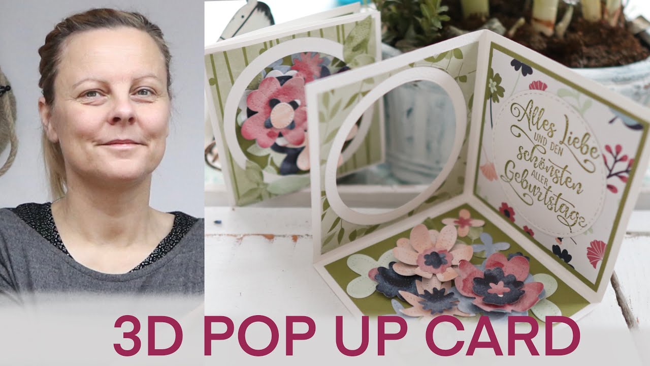 🔴 Easy 3D PoP Up Card, Karten selber basteln, Simple Handmade Card Tutorial, 2021 Stampin up