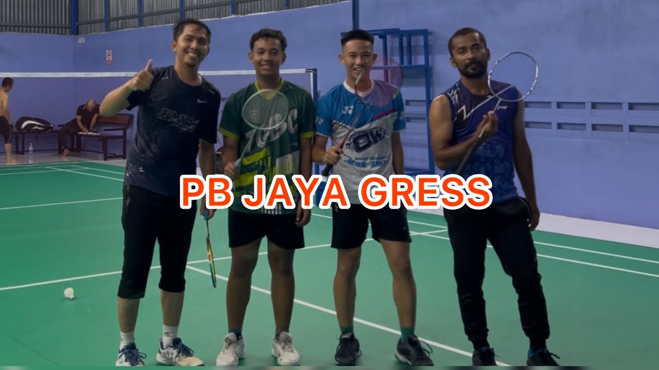 Latihan badminton Pb Jaya Gress Partai dewasa Yasser Rajul vs Asgaf Muji lanjut rubber set