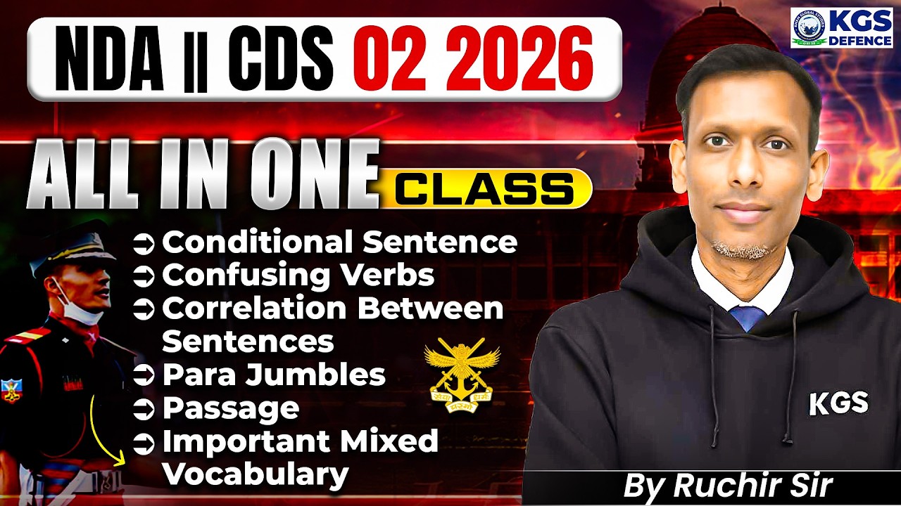 NDA | CDS 02 2026 | ALL IN ONE English CLASS  Para Jumbles Passage Important Mixed Vocabulary