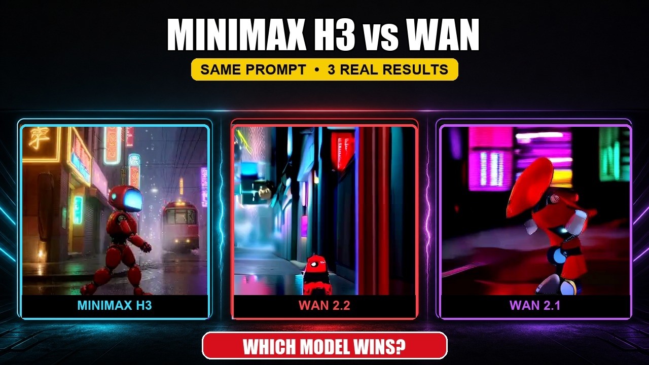 MiniMax H3 против Wan 2.2 против Wan 2.1 &mdash; один промпт, 3 реальных результата ИИ-видео