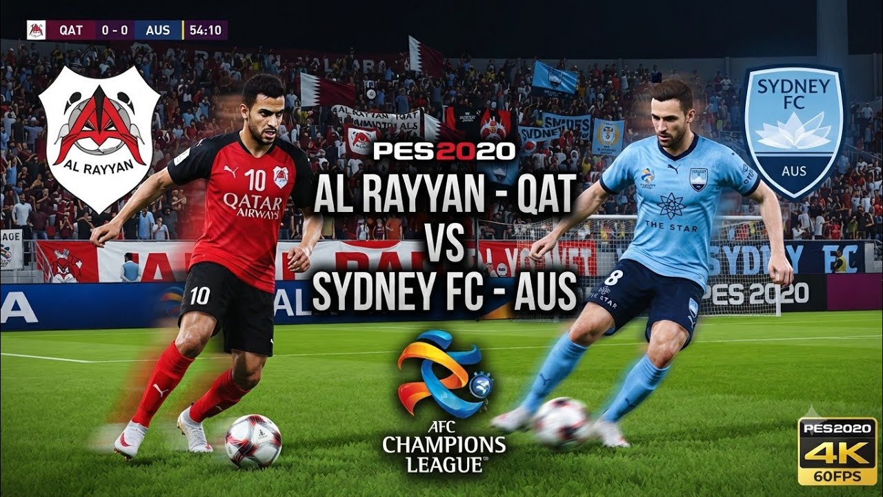 Al Rayyan - QAT Vs Sidney FC - AUS | AFC Champions League | eFootball 4K 60FPS